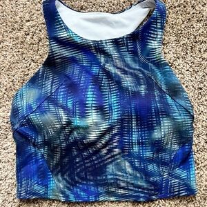 Lululemon Invigorate Training Tank Top Shapeshifter Flux Blue Multi